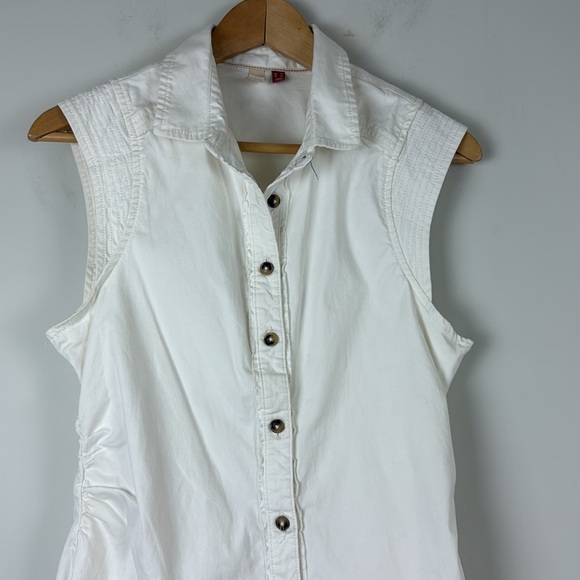Anthropologie Pilcro white button front dress size 6 - Picture 5 of 9